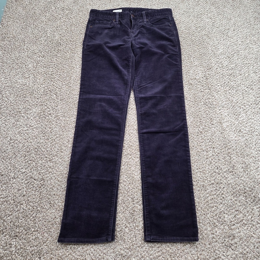 Gap Real Straight Navy Uniform Corduroy Jeans Pants Navy Blue Size 27